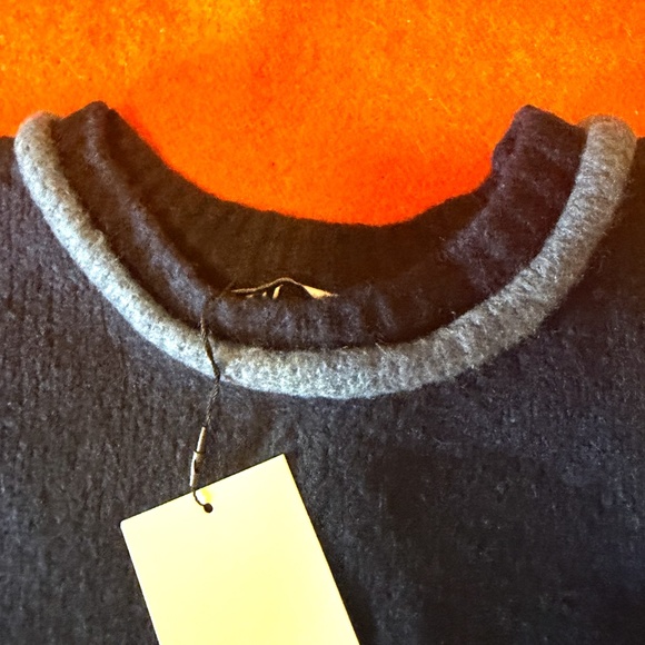 Zara navy blue open back soft knit sweater NWT - Picture 7 of 11